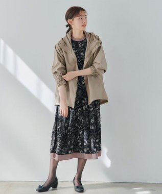 Tiaclasse 【新色追加・洗える】撥水ドロストマウンテンパーカー モカ