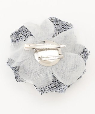 23区 ライトシャイン コサージュ スカイブルー系