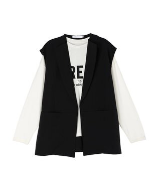 AMERICAN HOLIC ＳＥＴ　ベスト＋ロゴカットプルオーバー Ivory