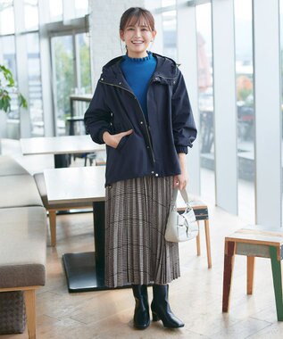 Tiaclasse 【新色追加・洗える】撥水ドロストマウンテンパーカー ネイビー