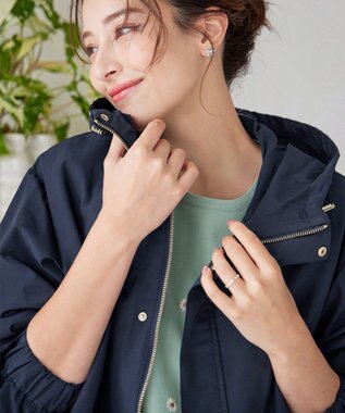 Tiaclasse 【新色追加・洗える】撥水ドロストマウンテンパーカー ネイビー