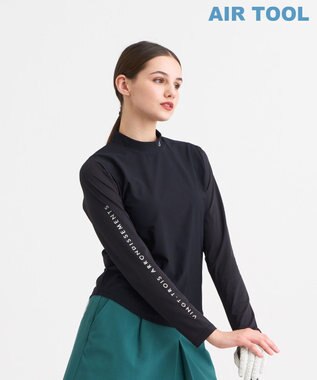 【WOMEN】AIR TOOLライト シアースリーブモックネック