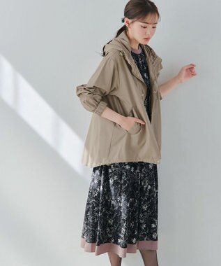 Tiaclasse 【新色追加・洗える】撥水ドロストマウンテンパーカー モカ