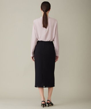 ICB 【WEB限定カラーあり・速乾・洗える】BackSatinAmunzen スカーフタイブラウス ヘイズピンク系