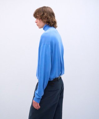 ATON SMOOTH SUVIN | タートルネックセーター - UNISEX BLUE