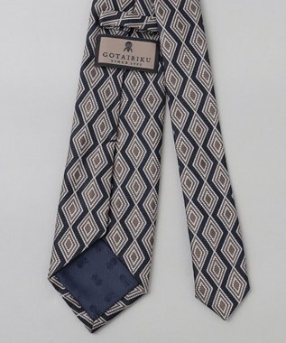 GOTAIRIKU GOTAIRIKU別注【日本製】シルク ネクタイ_ダイヤ柄 ネイビー系8