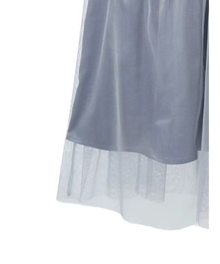 earth music&ecology ＳＥＴ２点ティアードペチドレス＋チュールワンピース Blue