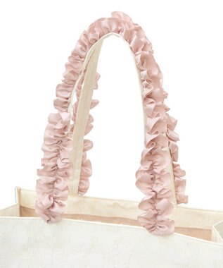 Maison de FLEUR EC限定レースフリルハンドルスクエアトートMバッグ Ivory