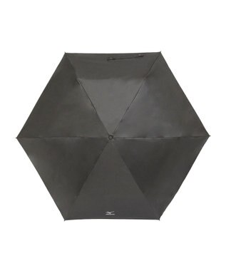 MOONBAT 【WEB限定】MIZUNO  (ミズノ) 無地 ロゴ 日傘 折りたたみ傘 パラソル 晴雨兼用 軽量 一級遮光  遮熱効果 遮光率100% UV遮蔽100% ブラック