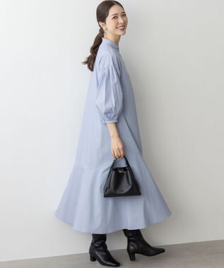 組曲 L コンパクトシャーティング ワンピース ブルー系1