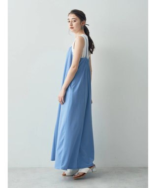 YECCA VECCA 【2点SET】シアーシャツ×Aラインキャミワンピース Navy