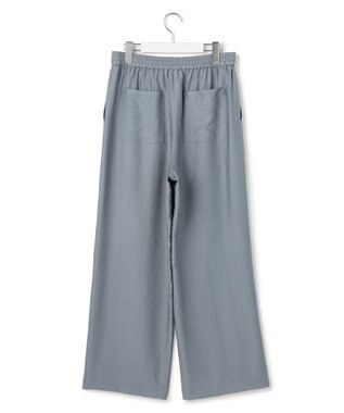 ICB L ワッシャーツイル ワイドストレートパンツ プルシアンブルー