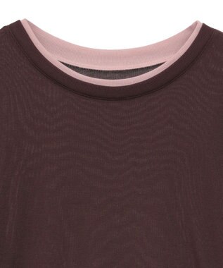 earth music&ecology レイヤードシアープルオーバー Brown