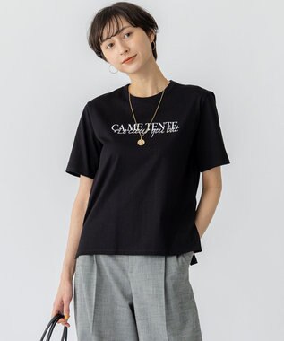 23区 S 【洗える】CA ME TENTE ロゴ TEE ブラック系