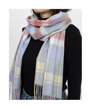 UNBILLION カシュネ cache nez / カシミヤ紡毛チェックストール ミックス