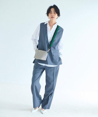 TOPKAPI 【Breath TOPKAPI】SCOTCH GRAIN スコッチグレイン プレーン 2トーンテープ ショルダー バッグ グレージュ