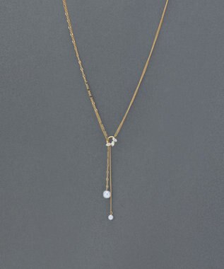 Phoebe 【長さ調整可能】Y字ネックレス/2wayアレンジパールラリエットネックレス ゴールド ゴールド