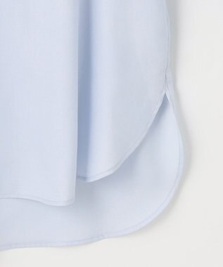 J.PRESS LADIES S 【洗える】ポリエステルスパンソフトクロス レース ブラウス サックスブルー系