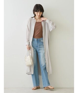 AMERICAN HOLIC ジョーゼットバックプリーツワンピース Light Gray