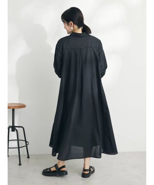 CRAFT STANDARD BOUTIQUE インド綿Ａラインシャツワンピース Black
