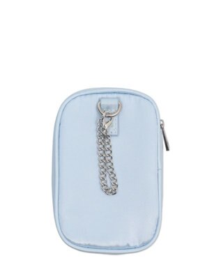 WEGO 【痛バ＆推し活グッズ】ダブルリボンサテンぬいポーチ サックス