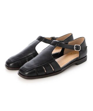 ing <ing>【WEB限定】Tストラップデザインシューズ ブラック