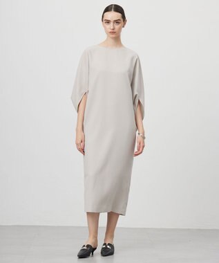 ICB L 【UVケア・接触冷感・速乾・防シワ・洗える】FluidBackSatinドルマンスリーブワンピース トープ系