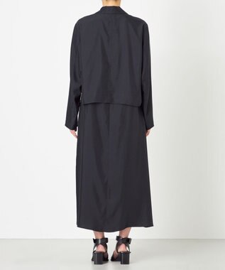 NAVE 【ReNAVE・セットアップ可/洗える/UVケア/接触冷感】フィブリルシャンブレー オープンカラーシャツ ブラック系