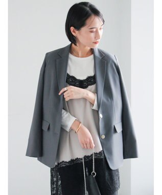 Te chichi シングルブレストテーラードジャケット《2026 spring catalog item》 グレー