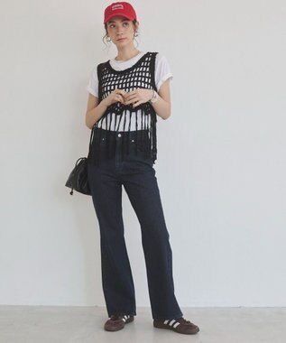 WEGO 【ANGIE VINTAGE】クロシェフリンジベスト ブラック
