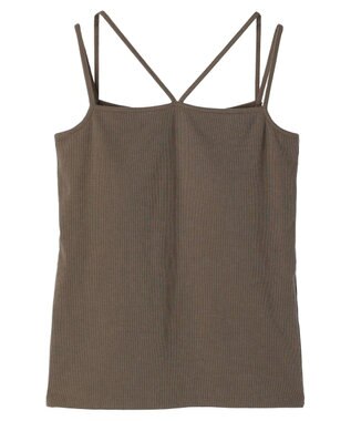 Green Parks カップ付きマルチストラップタンク Khaki