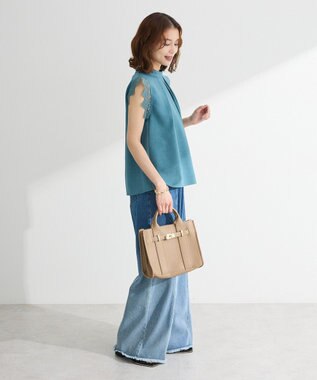 Green Parks ・ＥＬＥＮＣＡＲＥ　ＤＵＥ　リネンライクフリルブラウス Ivory