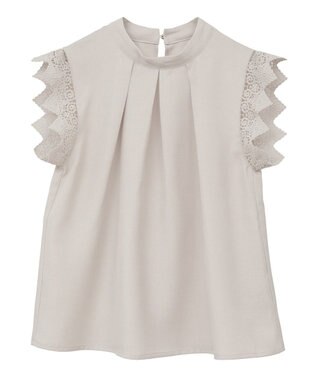 Green Parks ・ＥＬＥＮＣＡＲＥ　ＤＵＥ　リネンライクフリルブラウス Ivory