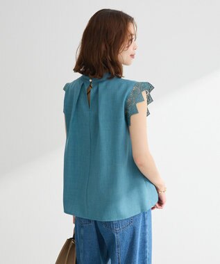 Green Parks ・ＥＬＥＮＣＡＲＥ　ＤＵＥ　リネンライクフリルブラウス Ivory