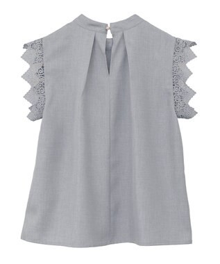 Green Parks ・ＥＬＥＮＣＡＲＥ　ＤＵＥ　リネンライクフリルブラウス Ivory