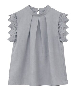 Green Parks ・ＥＬＥＮＣＡＲＥ　ＤＵＥ　リネンライクフリルブラウス Ivory