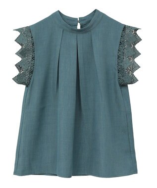 Green Parks ・ＥＬＥＮＣＡＲＥ　ＤＵＥ　リネンライクフリルブラウス Ivory