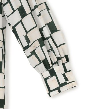 23区 S 【洗える】ARGENTI コラージュプリント ワンピース ブラック系