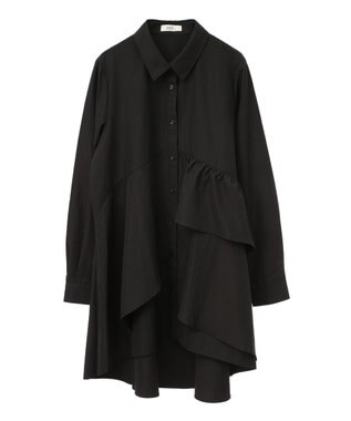 earth music&ecology アシンメトリーティアードチュニック Black