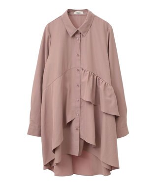 earth music&ecology アシンメトリーティアードチュニック Pink