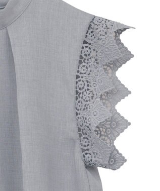 Green Parks ・ＥＬＥＮＣＡＲＥ　ＤＵＥ　リネンライクフリルブラウス Ivory