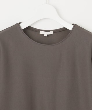 自由区 【洗える】オルタンシアフルールプリントコンビ カットソー オレンジ系