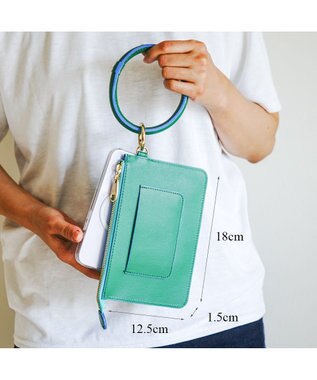 tsumori chisato CARRY くもマーク ポーチ スマホストラップ リングストラップ グリーン