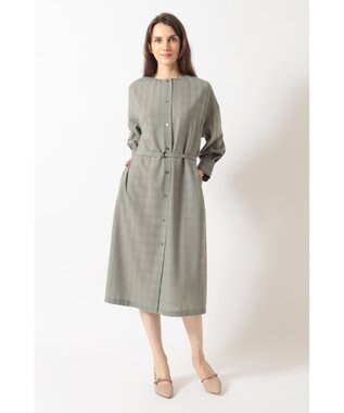 DAKS シャドーチェック 2WAYワンピース カーキ
