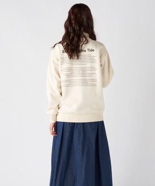 OP／FILA 【ocean pacific】Daily Cozy/あったか裏起毛ハーフジップロゴスウェット アイボリー