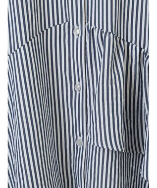 earth music&ecology アシンメトリーティアードチュニック Stripe