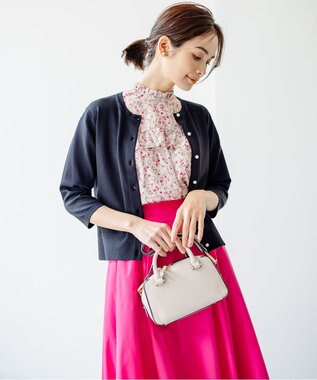 組曲 L 【WEB限定・2SET】フラワープリントアンサンブルニット ブラック系