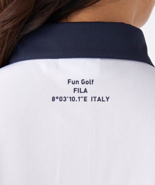 FILA GOLF／marie claire 【FILA GOLF】アクセントカラー半袖ポロシャツ ホワイト