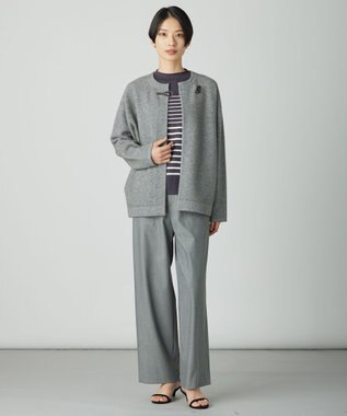 J.PRESS LADIES L RACOON カーディガン グレー系