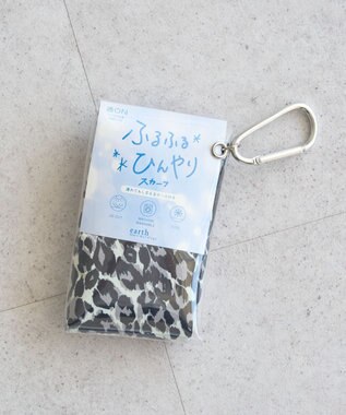 earth music&ecology 【予約】ふるふるひんやり アニマル柄スカーフ ブラック